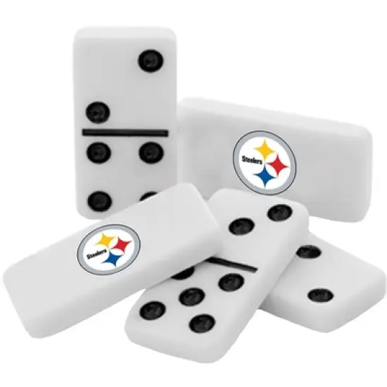 MasterPieces Officially Licensed NFL Pittsburgh Steelers 28 Piece Dominoes Game for Adults image {2}