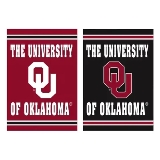 Embossed Suede Flag, House Size, University of Oklahoma image {1}