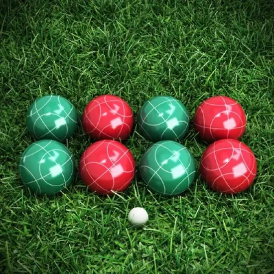 Toy Time Outdoor Bocce Ball Set with Carrying Bag - Red/Green image {2}