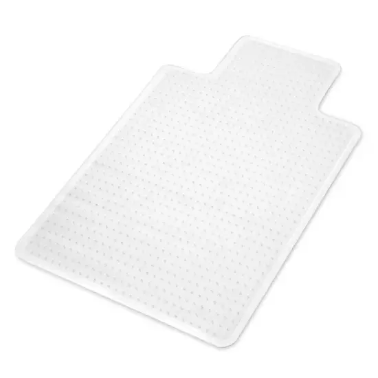 WorkOnIt Office Desk Chair Floor Mat with Lip, Clear image {5}