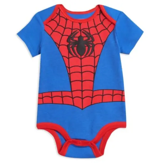 Marvel Avengers Spider-Man Baby Bodysuit Pullover T-Shirt and Pants 4 Piece Layette Set Newborn to Infant  image {3}