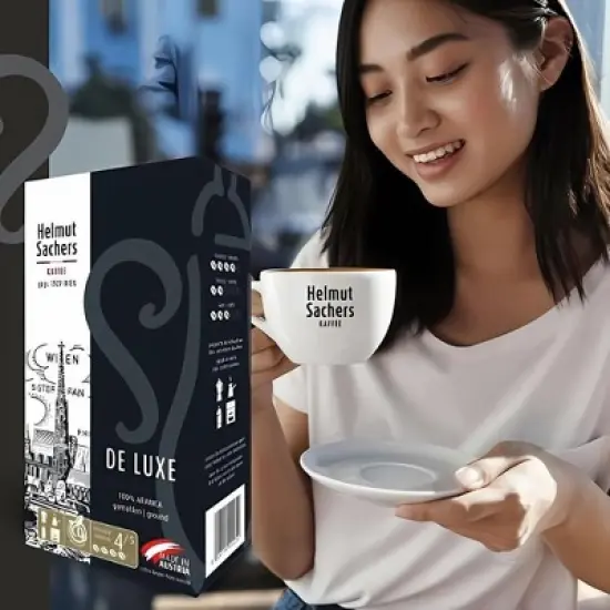 Helmut Sachers Deluxe Ground Coffee 17.6oz / 500g image {1}