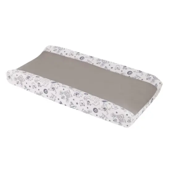 NoJo Disney Monsters, Inc. Cutest Little Monster Gray, and White Contoured Changing Pad Cover image {4}
