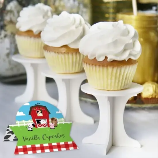 Big Dot of Happiness Farm Animals - Barnyard Baby Shower or Birthday Party Tent Buffet Card - Table Setting Name Place Cards - Set of 24 image {3}