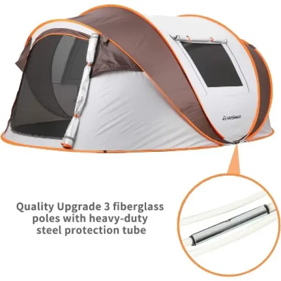MaseiKar Camping Instant Pop Up Tent, 6 Person, Water Resistant Dome, Easy Setup for Camping Hiking and Outdoor, Portable with Carry Bag, 3 Season image {4}
