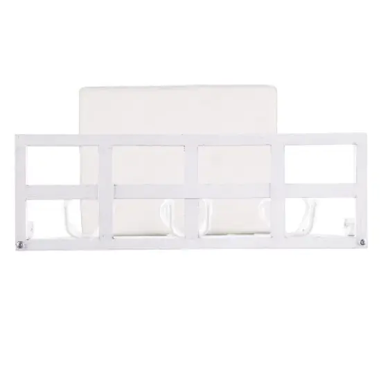 Entryway Hall Tree Bench with Storage Distressed White - Aiden Lane image {9}