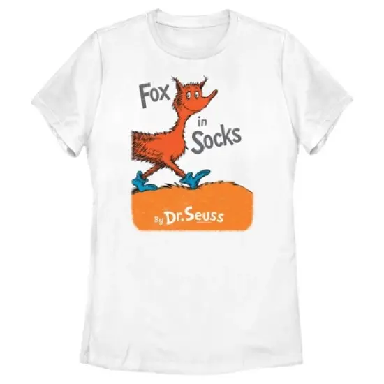 Women's Dr. Seuss Fox in Socks Book Cover T-Shirt image {3}