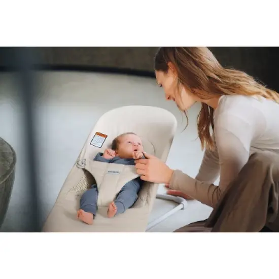 BabyBjorn Bouncer Tri-Fabric with Toy Bar - Beige image {3}
