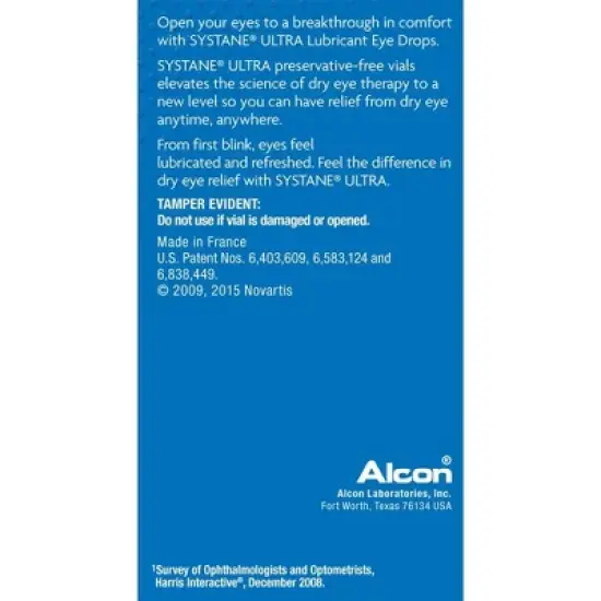 Systane Ultra Lubricant Eye Drops Vials - 60ct image {4}