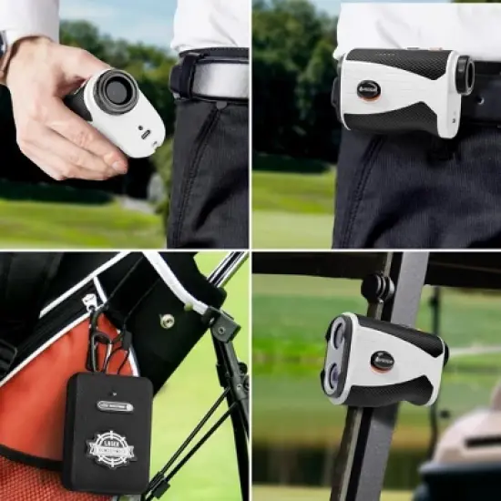 NAYSAYE Golf Rangefinder 1200 Yards 7X Magnification Distance Measuring Device Golf Accessories for Men Golfer, White image {1}
