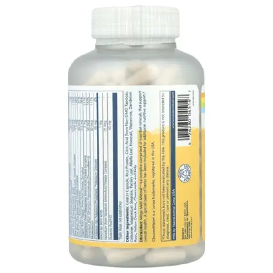 Solaray Mega Multi Mineral&trade;, Iron Free, 200 Capsules image {2}