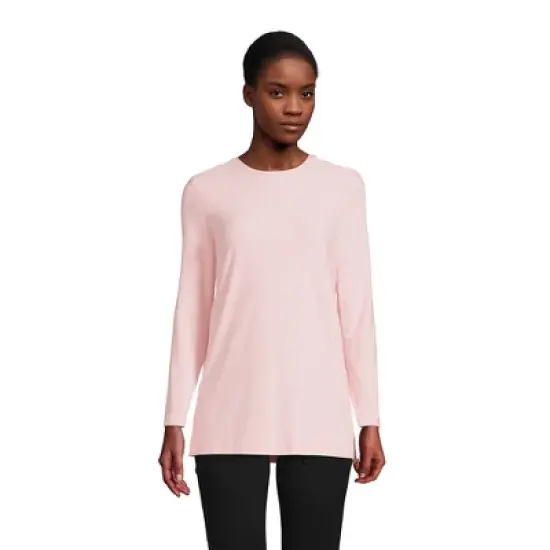 Lands' End Women's Long Sleeve Performance Crew Neck Tunic image {1}