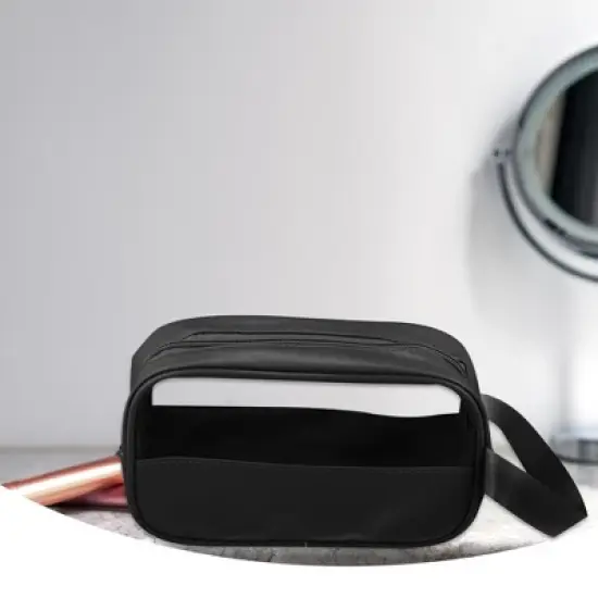 Unique Bargains Large Travel Zipper Clear Portable Makeup Organizer Bag 1 Pc image {1}