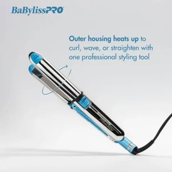 BaBylissPRO Nano Titanium Prima3100 Ionic Straightening Flat Iron - Blue - 1" image {2}