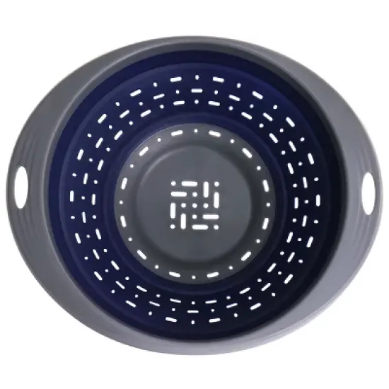 Oster Bluemarine Collapsible Polypropylene Colander in Navy image {4}