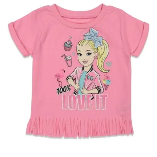 JoJo Siwa Girls T-Shirt and French Terry Shorts Outfit Set Little Kid to Big Kid image {4}