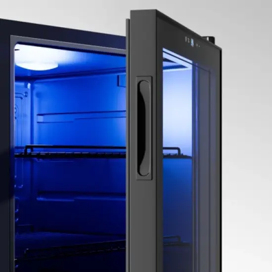 Yeego 141 Cans Beverage Cooler, Freestanding Beverage Refrigerator with Glass Door, Adjustable Shelving image {2}