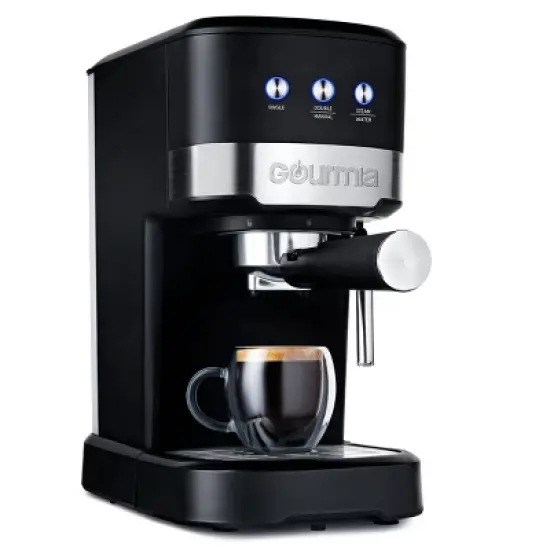 Gourmia 15 Bar Espresso Maker with Powerful Frothing Wand &ndash; Black: 1500W, 30oz Capacity, Electric, Hand Wash image {5}
