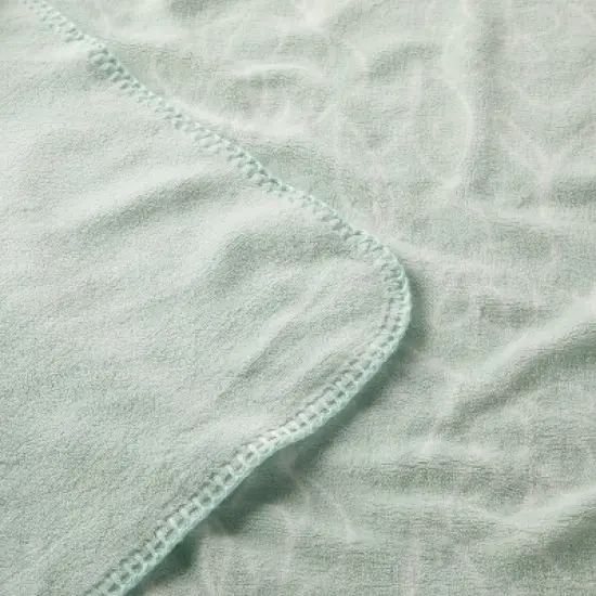 Plush Baby Blanket - Green Line Floral - Cloud Island&trade; image {2}