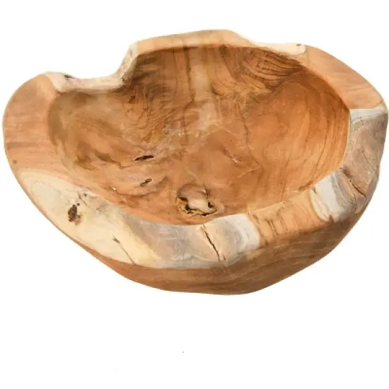 Storied Home Teakwood Bowls, Set of 2 (Each One Will Vary) image {2}