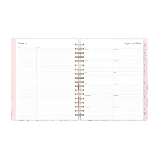Rachel Parcell 2024 Planner 7.8"x9.13" Daily/Monthly Laminated Wirebound Peony image {8}