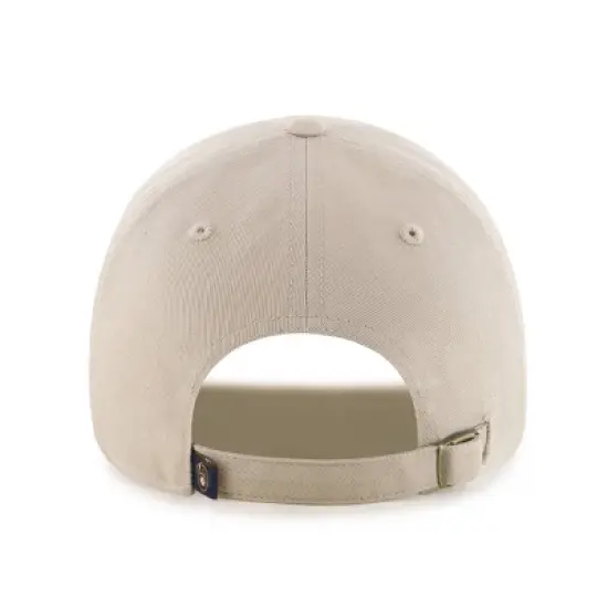 MLB Milwaukee Brewers Khaki Clean Up Hat: Adjustable Cotton Baseball Cap image {1}