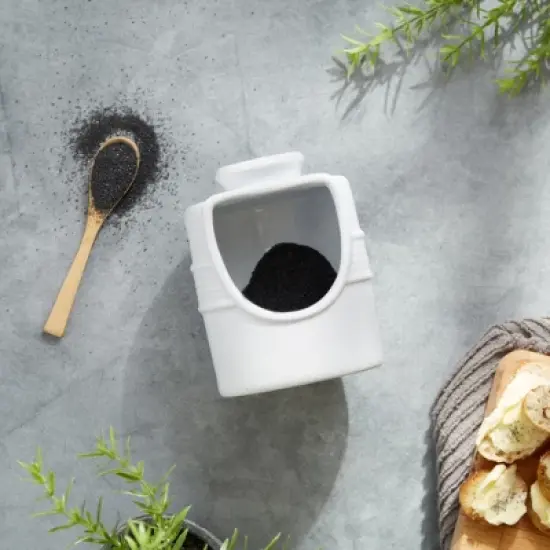 Rsvp White Stoneware Salt Pig image {4}