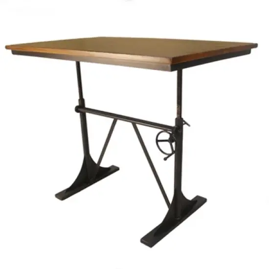Miller Sit Or Stand Adjustable Desk Black - Carolina Chair & Table image {1}