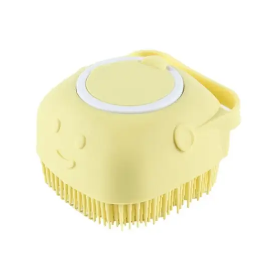 BABYYER Pet Grooming Bath Massage Brush with Soap and Shampoo Dispenser Soft Silicone Bristle for Long Short Haired Dogs Cats Shower image {9}