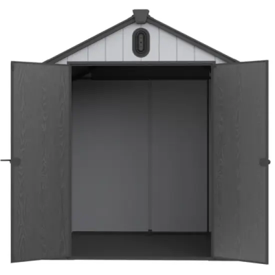XWT012-1 6*8ft resin plastic storage shed for backyard garden big spire Tool storage image {13}