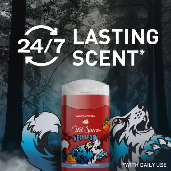 Old Spice Wolfthorn Scent Deodorant for Men - Aluminum-Free 3oz image {5}