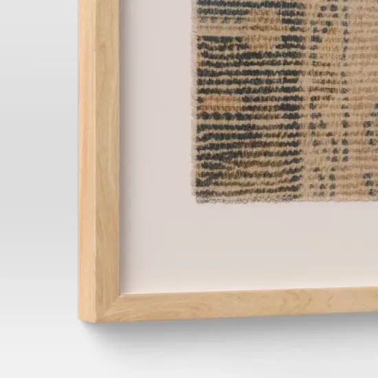 (Set of 2) 24" x 30" Textured Fabric Framed Wall Art - Threshold&trade;: Burlap Material, Abstract Digital Art, Beige Polystyrene Frame image {5}