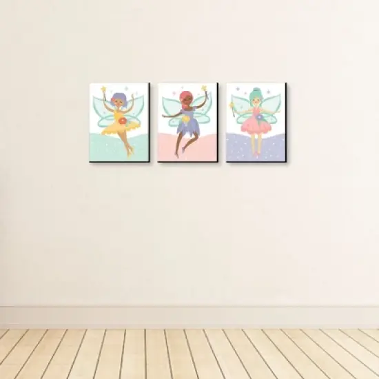 Big Dot of Happiness Let's Be Fairies - Fairy Garden Nursery Wall Art and Kids Room Decor - 7.5 x 10 inches - Set of 3 Prints image {2}