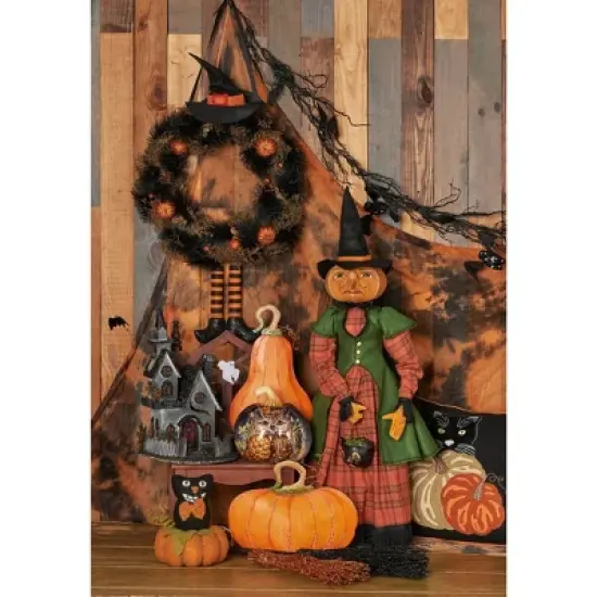 Gallerie II 19" Decorative Halloween Glitter Witch Broom, Assortment of 2 image {3}
