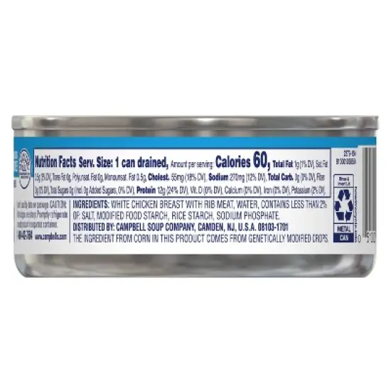 Swanson Premium White Chunk Chicken Breast in Water - 4.5oz image {1}