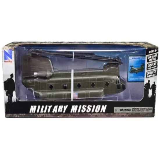 Boeing CH-47 Chinook Aircraft "United States Army" Olive Drab "Military Mission" Series 1/60 Diecast Model by New Ray image {2}