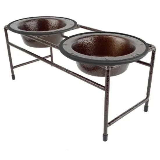 Platinum Pets Modern Double Copper Vein Diner Bowls image {1}