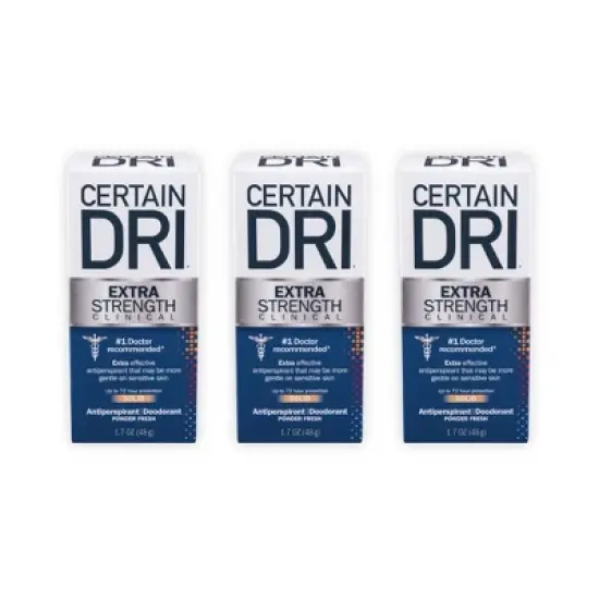 Certain Dri Extra Strength Clinical Solid Antiperspirant + Deodorant - Unscented 1.7oz/3pk image {5}