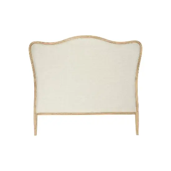 Storied Home Queen Oak Wood Headboard Beige: Upholstered, Freestanding, No Assembly, Spot Clean image {10}