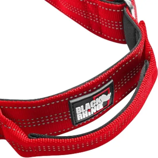 Black Rhino Neoprene Padded Tactical Dog Collar - Large - Red image {1}