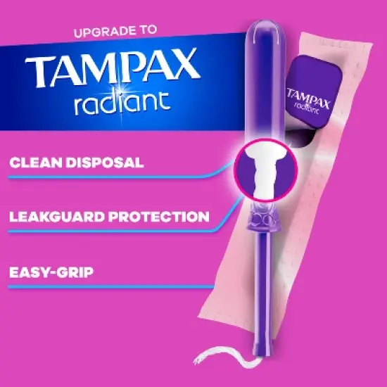 Tampax Pearl Triple Pack with Super/Super Plus/Ultra Absorbency Unscented Plastic Tampons - 34ct image {11}