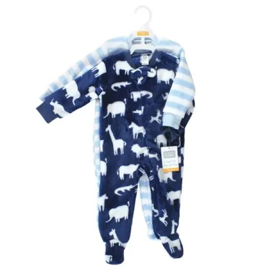 Hudson Baby Infant Boy Plush Sleep and Play, Safari Silhouette image {1}