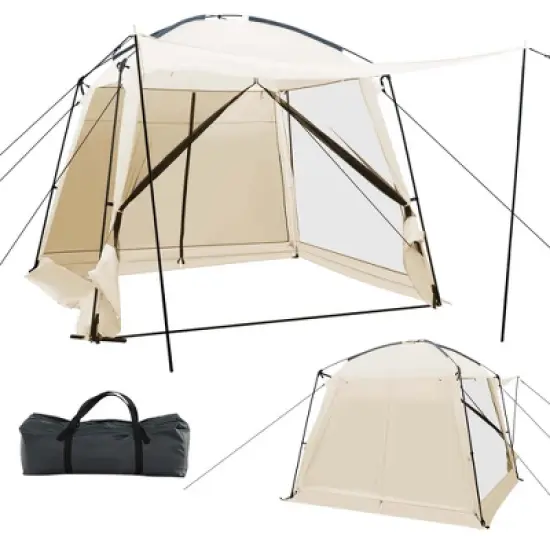 Costway Screen Dome Camping Tent for 6-8 People with 4-Side Mesh Walls Carrying Bag image {10}
