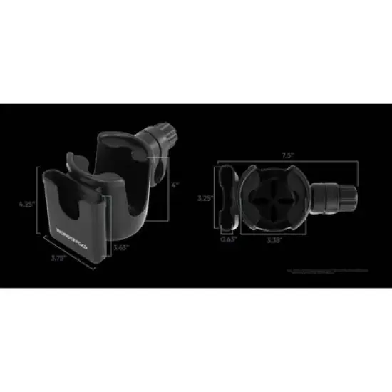WONDERFOLD 2-in-1 Cup and Phone Holder - Black image {3}