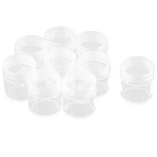 Unique Bargains Travel Compact Size Cosmetic Cream Bottle 26 x 29mm Clear 10 Pcs image {4}