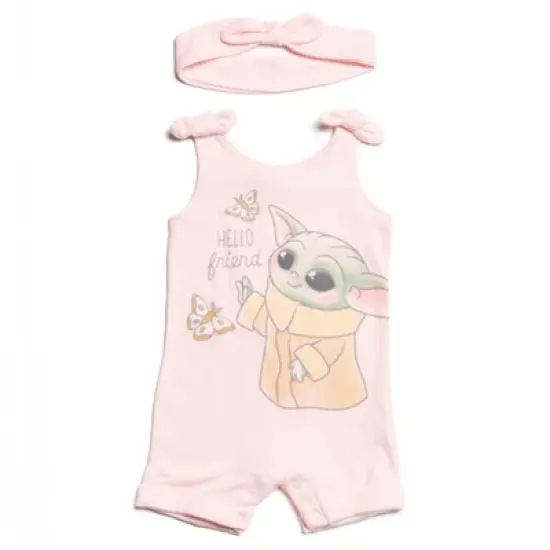 Star Wars The Child Girls Snap Romper and Headband Toddler image {9}