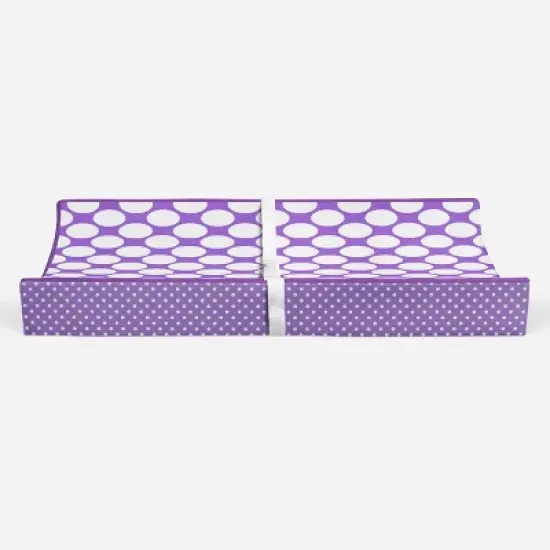 Bacati - MixNMatch Purple Large Dots Changing Pad Cover image {5}