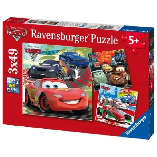 Ravensburger Disney Cars: Worldwide Racing Fun 3x49pc Jigsaw Puzzle Set, Creative Thinking Kids' Paperboard Set image {5}