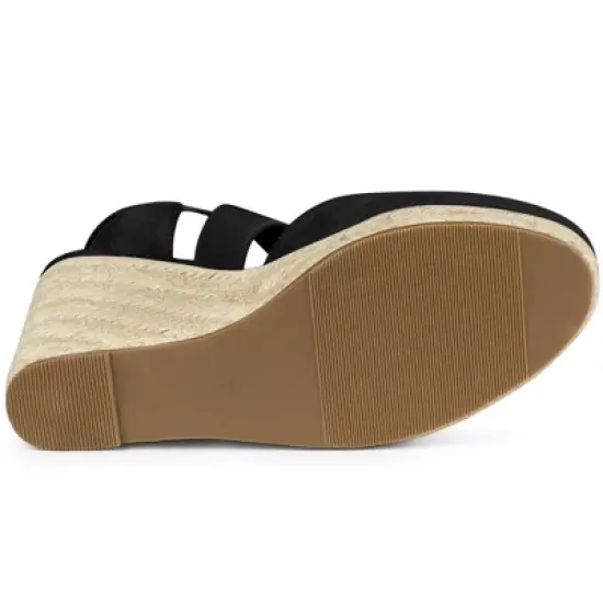 Perphy Platform Closed Toe Espadrille Wedge Heel Sandals for Women image {4}