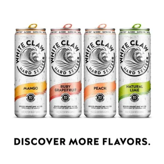 White Claw Black Cherry Hard Seltzer - 12pk/12 fl oz Slim Cans image {4}
